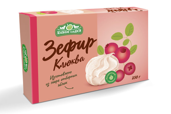 №2 Зефир белевский "Клюква" 250г в Асбесте