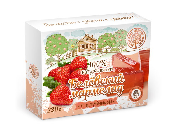 №2 Мармелад белевский "Клубника" 230г в Асбесте