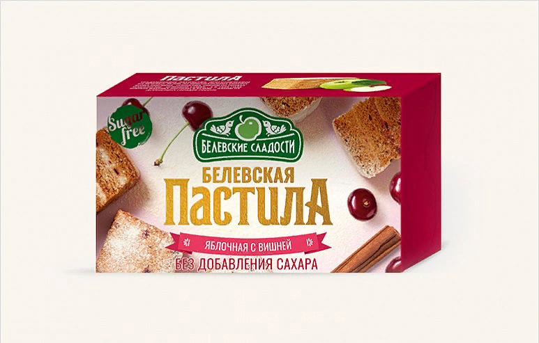  Пастила  200г диетическая С ВИШНЕЙ, НОВЫЙ ФОРМАТ (4 шт по 50гр)    в Асбесте